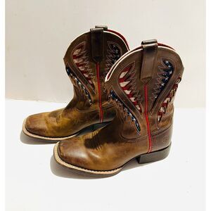 Ariat Kids Brown and Red Western Boots